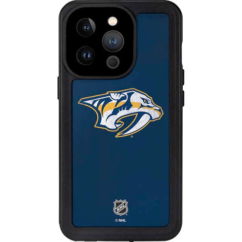 NHL Nashville Predators Distressed iPhone 15 Pro Waterproof Case